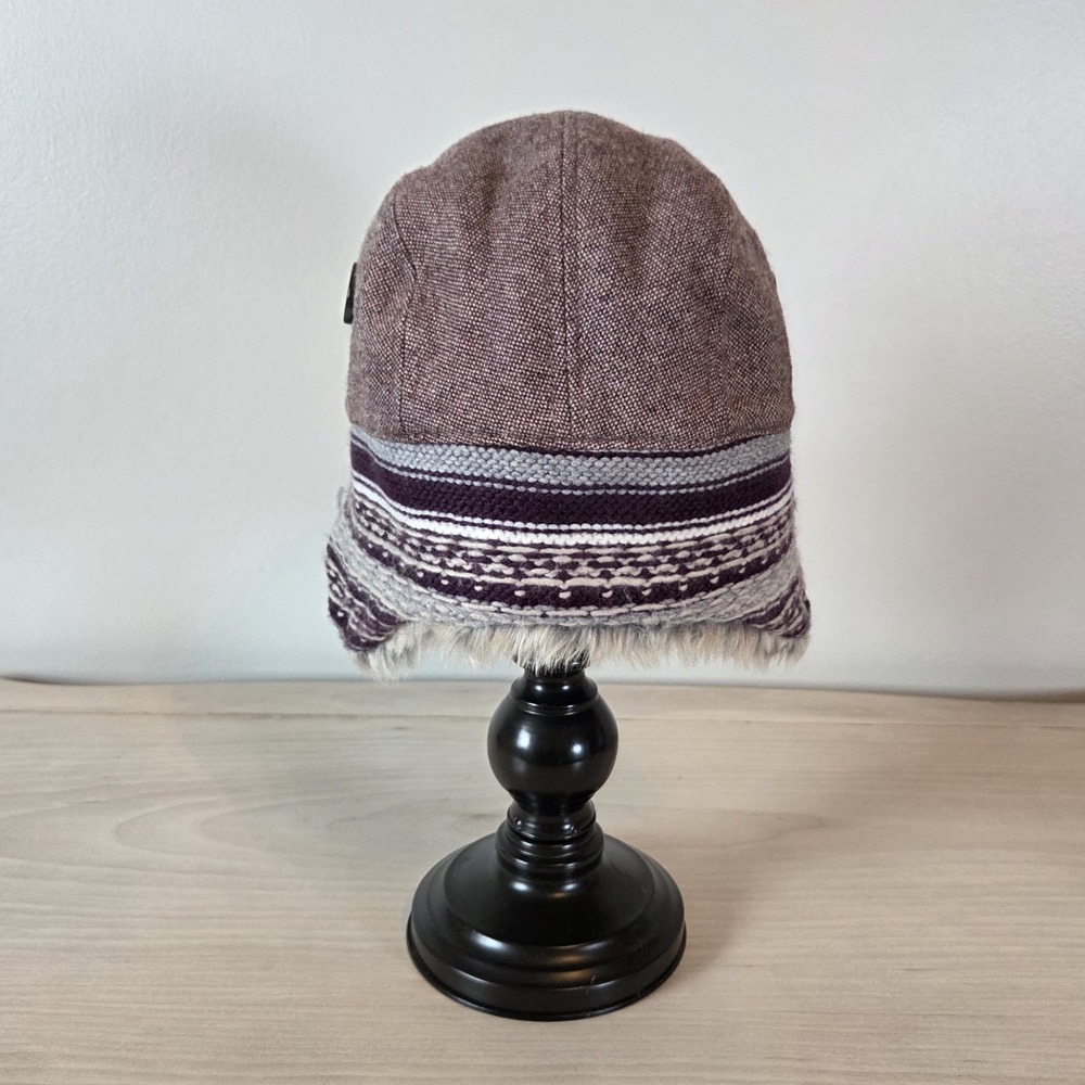 Duluth Trading Co. Fair Isle Ear Flap Hat Women's M Wool Blend Winter Cap - Picture 4 of 8